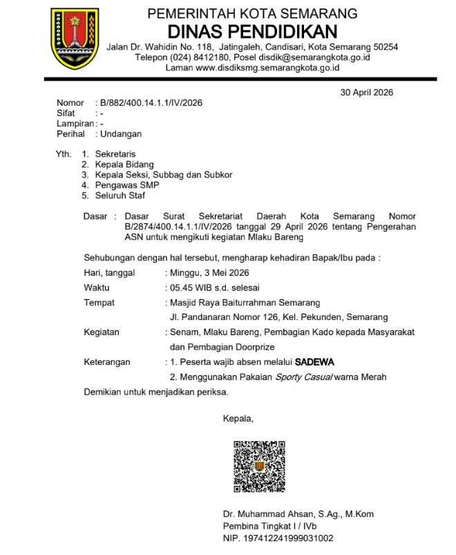 Senam, Mlaku Bareng, Pembagian Kado kepada Masyarakat dan Pembagian Doorprize